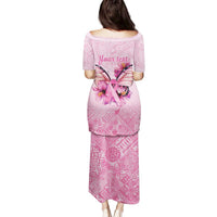 Faith Hope Love Butterfly Ribbon Personalised Family Matching Puletasi and Hawaiian Shirt LT9 - Polynesian Pride