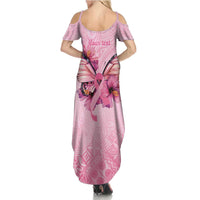 Faith Hope Love Butterfly Ribbon Personalised Family Matching Summer Maxi Dress and Hawaiian Shirt LT9 - Polynesian Pride
