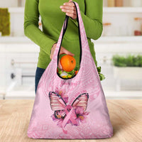 Faith Hope Love Butterfly Ribbon Personalised Grocery Bag