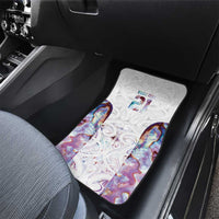 Custom New Zealand Aotearoa Car Mats Pink Maori Paua Shell Indigenous - Polynesian Pride