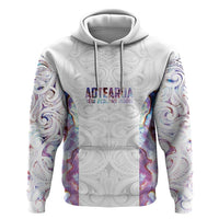 Custom New Zealand Aotearoa Hoodie Pink Maori Paua Shell Indigenous - Polynesian Pride