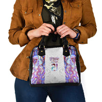 Custom New Zealand Aotearoa Shoulder Handbag Pink Maori Paua Shell Indigenous - Polynesian Pride