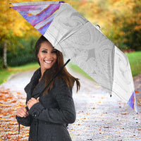 Custom New Zealand Aotearoa Umbrella Pink Maori Paua Shell Indigenous - Polynesian Pride