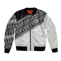 2026 Autumn Rugby Nations Fiji Custom Bomber Jacket Fijian Tapa Tribal Lauhala Inspired LT9 Unisex Black - Polynesian Pride