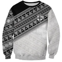 2026 Autumn Rugby Nations Fiji Custom Sweatshirt Fijian Tapa Tribal Lauhala Inspired LT9 Unisex Black - Polynesian Pride
