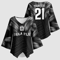 2026 Autumn Rugby Nations Fiji Custom Kimono Sleeve Blouse Fijian Palm Leaf Tapa Tribal Inspired LT9 - Polynesian Pride
