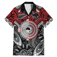 Aotearoa and Australia Family Matching Mermaid Dress and Hawaiian Shirt New Zealand Honour The Treaty Ake!Ake!Ake! LT9 Dad's Shirt - Short Sleeve Red - Polynesian Pride