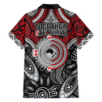 Aotearoa and Australia Family Matching Off Shoulder Short Dress and Hawaiian Shirt New Zealand Honour The Treaty Ake!Ake!Ake! LT9 - Polynesian Pride