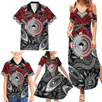 Aotearoa and Australia Family Matching Summer Maxi Dress and Hawaiian Shirt New Zealand Honour The Treaty Ake!Ake!Ake! LT9 - Polynesian Pride