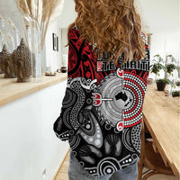 Aotearoa and Australia Women Casual Shirt New Zealand Honour The Treaty Ake!Ake!Ake! LT9 - Polynesian Pride