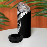Koru Fern New Zealand Maori Tribal Warrior 4 in 1 Can Cooler Tumbler LT9 - Polynesian Pride