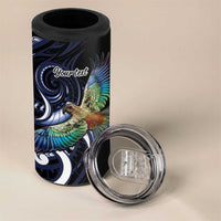 New Zealand Kea Bird Personalised 4 in 1 Can Cooler Tumbler Maori Tribal Koru Art LT9 - Polynesian Pride
