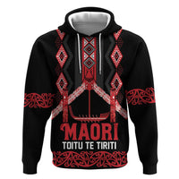 Toitu Te Tiriti Waitangi Hoodie Black Wharenui House LT9 Pullover Hoodie Black - Polynesian Pride