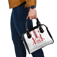 Toitu Te Tiriti Waitangi Shoulder Handbag White Wharenui House - Polynesian Pride