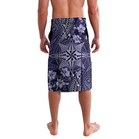 Vintage Tonga Tribal Ngatu Pattern Lavalava With Pacific Floral Pink Art