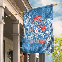 Personalised Tonga Apifo'ou College Garden Flag Since 1865 Special Kupesi Pattern