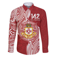 Personalised Kolisi Tonga Atele 142nd Anniversary Family Matching Off Shoulder Short Dress and Hawaiian Shirt Special Kupesi Pattern