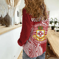 Personalised Kolisi Tonga Atele 142nd Anniversary Women Casual Shirt Special Kupesi Pattern