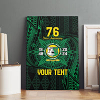 Personalised Tonga Liahona High School 76th Anniversary Canvas Wall Art Special Kupesi Pattern
