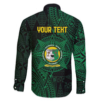 Personalised Tonga Liahona High School 76th Anniversary Family Matching Short Sleeve Bodycon Dress and Hawaiian Shirt Special Kupesi Pattern