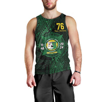 Personalised Tonga Liahona High School 76th Anniversary Men Tank Top Special Kupesi Pattern