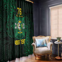 Personalised Tonga Liahona High School 76th Anniversary Window Curtain Special Kupesi Pattern