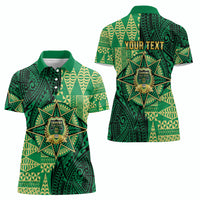 Personalised Tonga Saineha High School Women Polo Shirt Since 1978 Special Kupesi Pattern LT9 - Polynesian Pride