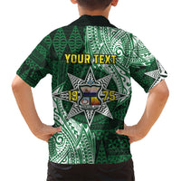 Personalised Tonga Takuilau College Family Matching Long Sleeve Bodycon Dress and Hawaiian Shirt Since 1975 Special Kupesi Pattern LT9 - Polynesian Pride