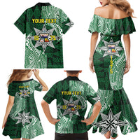 Personalised Tonga Takuilau College Family Matching Mermaid Dress and Hawaiian Shirt Since 1975 Special Kupesi Pattern LT9 - Polynesian Pride