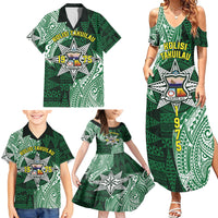Personalised Tonga Takuilau College Family Matching Summer Maxi Dress and Hawaiian Shirt Since 1975 Special Kupesi Pattern LT9 - Polynesian Pride