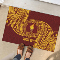 Personalised Tonga Beulah College Rubber Doormat Since 1938 Special Kupesi Pattern