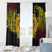 Personalised Tonga High School Window Curtain Since 1947 Special Kupesi Pattern