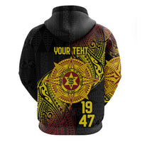 Personalised Tonga High School Zip Hoodie Since 1947 Special Kupesi Pattern