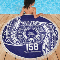 Personalised Tonga Tupou College Tolo 158th Anniversary Beach Blanket Special Kupesi Pattern LT9