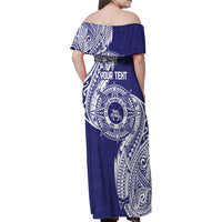 Personalised Tonga Tupou College Tolo 158th Anniversary Family Matching Off Shoulder Maxi Dress and Hawaiian Shirt Special Kupesi Pattern LT9 - Polynesian Pride