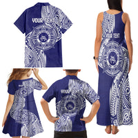 Personalised Tonga Tupou College Tolo 158th Anniversary Family Matching Tank Maxi Dress and Hawaiian Shirt Special Kupesi Pattern LT9 - Polynesian Pride