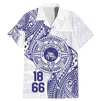 Personalised Tonga Tupou College Tolo Family Matching Mermaid Dress and Hawaiian Shirt Since 1866 Special Kupesi Pattern LT9 Dad's Shirt - Short Sleeve White - Polynesian Pride