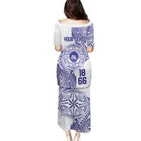 Personalised Tonga Tupou College Tolo Family Matching Puletasi and Hawaiian Shirt Since 1866 Special Kupesi Pattern