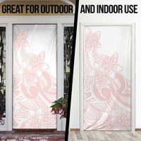 Polynesian Tribal Plumeria Lotu Tamaiti Door Cover Pastel Blush - Polynesian Pride