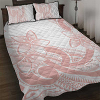 Polynesian Tribal Plumeria Lotu Tamaiti Quilt Bed Set Pastel Blush LT9 Blush - Polynesian Pride