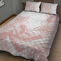 Polynesian Tribal Plumeria Lotu Tamaiti Quilt Bed Set Pastel Blush LT9 - Polynesian Pride