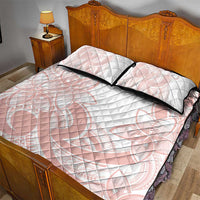Polynesian Tribal Plumeria Lotu Tamaiti Quilt Bed Set Pastel Blush LT9 - Polynesian Pride