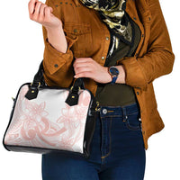 Polynesian Tribal Plumeria Lotu Tamaiti Shoulder Handbag Pastel Blush - Polynesian Pride