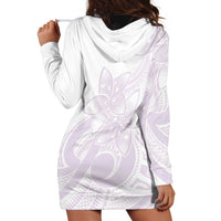 Polynesian Tribal Plumeria Lotu Tamaiti Hoodie Dress Pastel Mauve LT9 - Polynesian Pride
