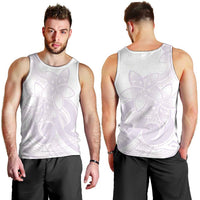 Polynesian Tribal Plumeria Lotu Tamaiti Men Tank Top Pastel Mauve - Polynesian Pride