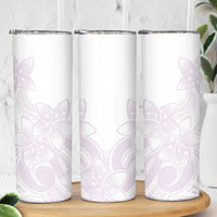 Polynesian Tribal Plumeria Lotu Tamaiti Skinny Tumbler Pastel Mauve LT9 - Polynesian Pride