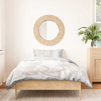 Polynesian Tribal Plumeria Lotu Tamaiti Bedding Set Pastel Nude LT9 - Polynesian Pride
