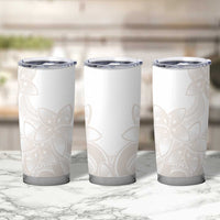Polynesian Tribal Plumeria Lotu Tamaiti Tumbler Cup Pastel Nude - Polynesian Pride