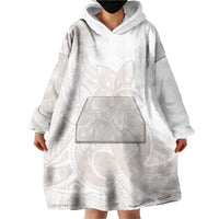 Polynesian Tribal Plumeria Lotu Tamaiti Wearable Blanket Hoodie Pastel Nude LT9 - Polynesian Pride