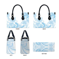 Polynesian Tribal Plumeria Lotu Tamaiti Leather Bag Pastel Sky Blue LT9 - Polynesian Pride